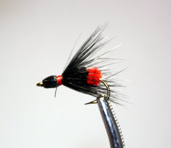 Fat Black Gnat with Red Tail
