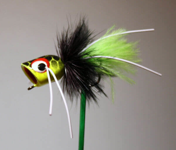 Chartreuse, Black, Chartreuse Spook by Pultz hook size 4
