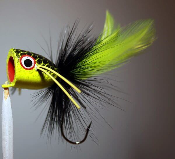 Chartreuse, Black, Chartreuse Bass Popper