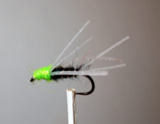 Mike's Mackie Bug Black and Chartreuse #8