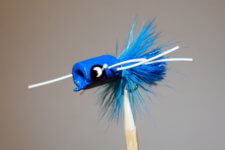 Bea's Popper #16 Blue Body Blue Hackle White Legs Bream Bugs