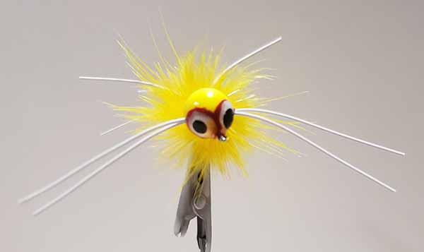 Pultz Rollie Pollie Bug, Yellow Body, Yellow Hackle, Yellow Tail