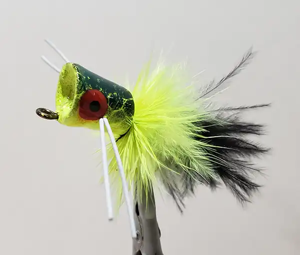 Chartreuse Body, Chartreuse Hackle, Black Tail Spook by Pultz
